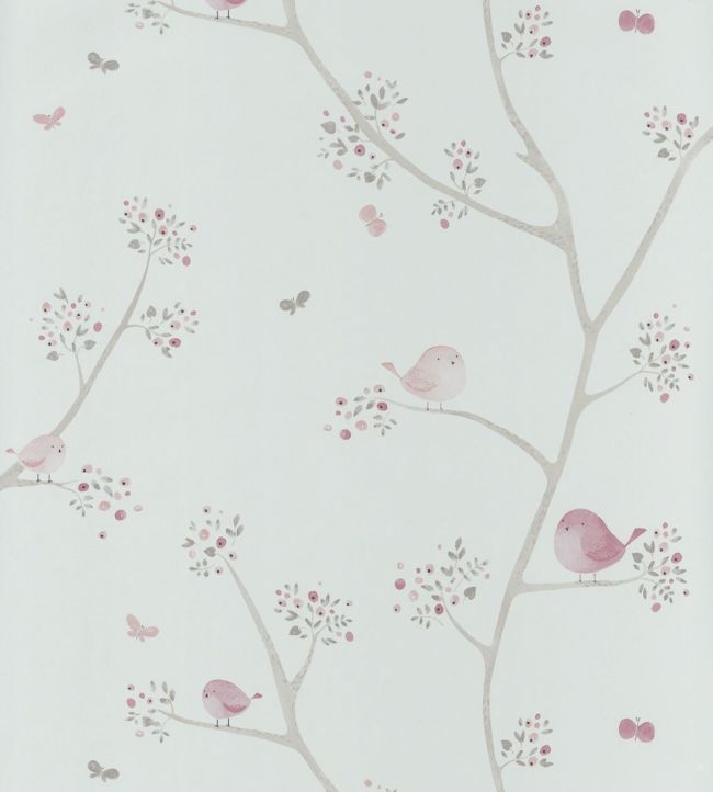 Oiseaux Nursery Wallpaper - Gray