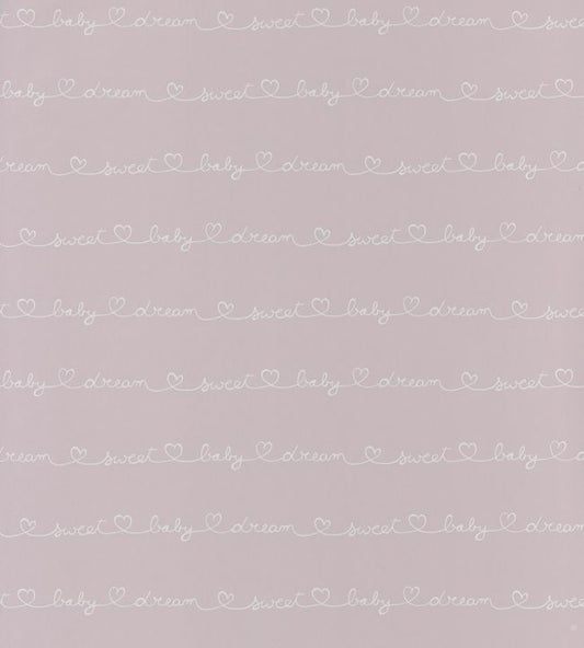 Ecriture Nursery Wallpaper - Pink