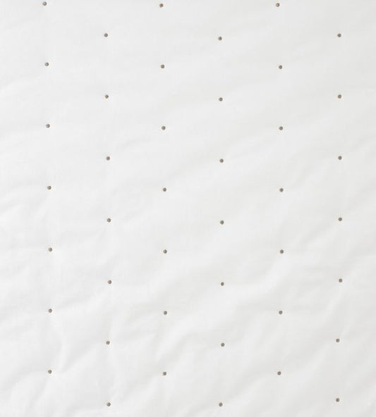 Molletonne A Pois Nursery Fabric - White