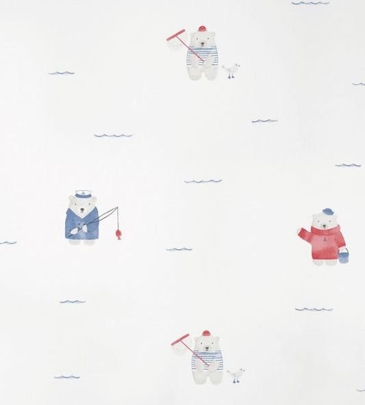 Ours Plage Nursery Fabric - White