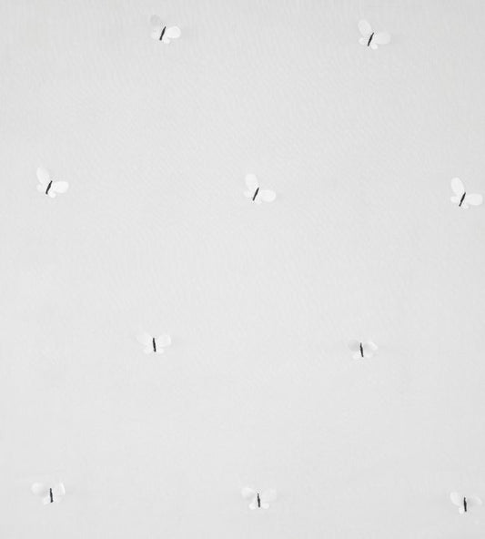 Voile Papillons Nursery Fabric - Gray