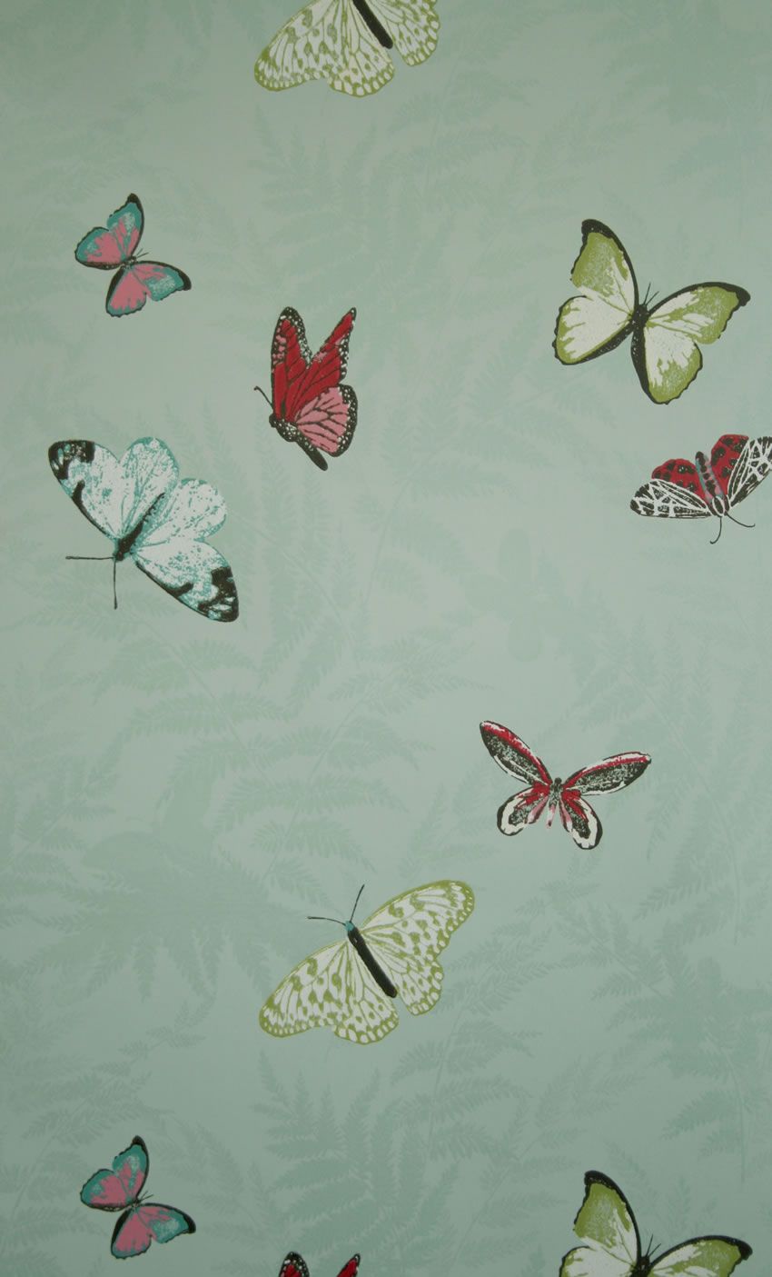Farfalla Nursery Wallpaper - Green
