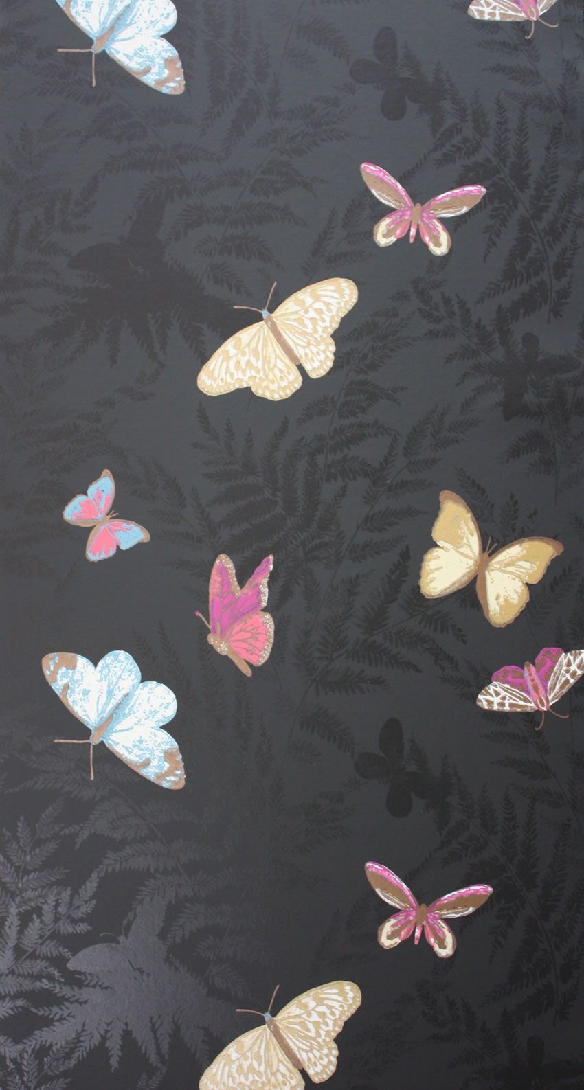 Farfalla Nursery Wallpaper - Gray
