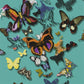 Butterfly Parade Nursery Wallpaper - Teal
