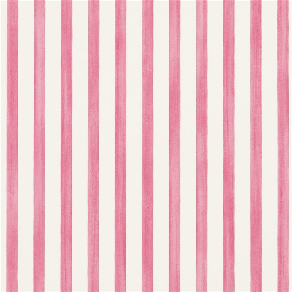 Beach Club - Bougainvillier Nursery Wallpaper - Pink