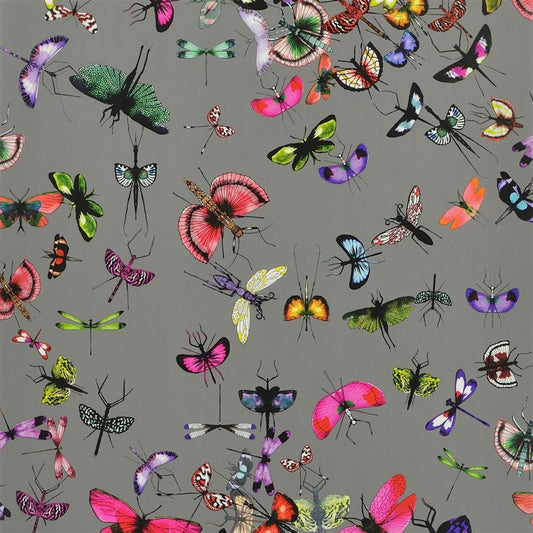Mariposa Nursery Wallpaper - Gray