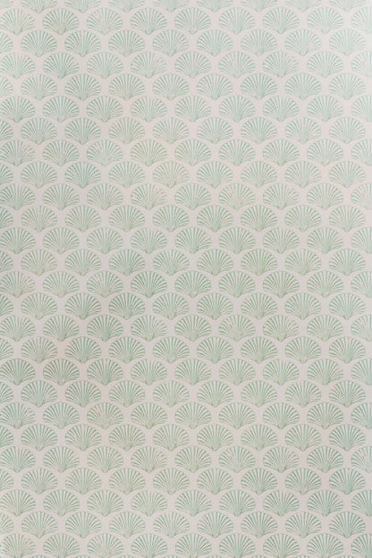 Scallop Shell Nursery Wallpaper - Green