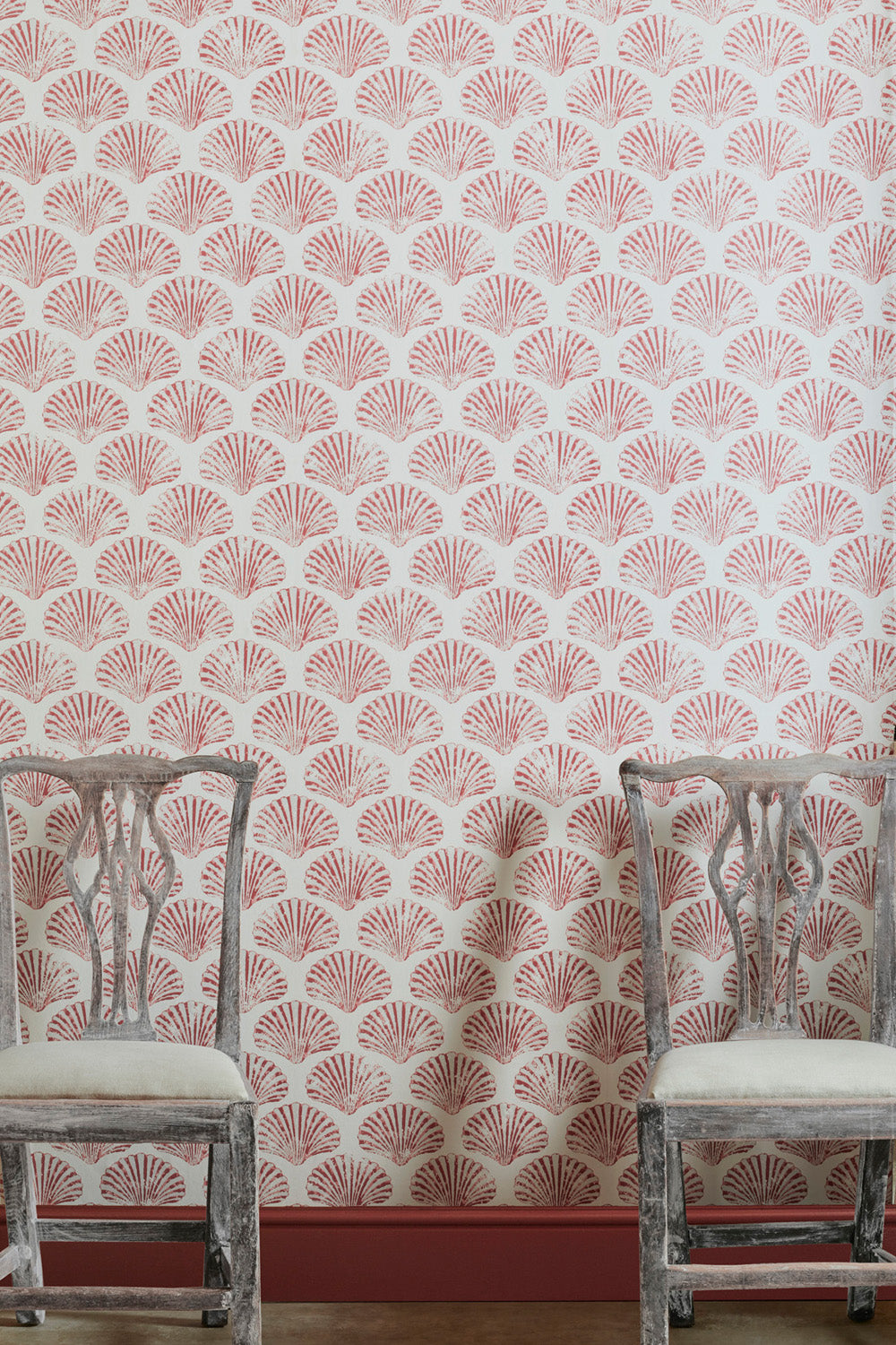 Scallop Shell Nursery Room Wallpaper  - Pink