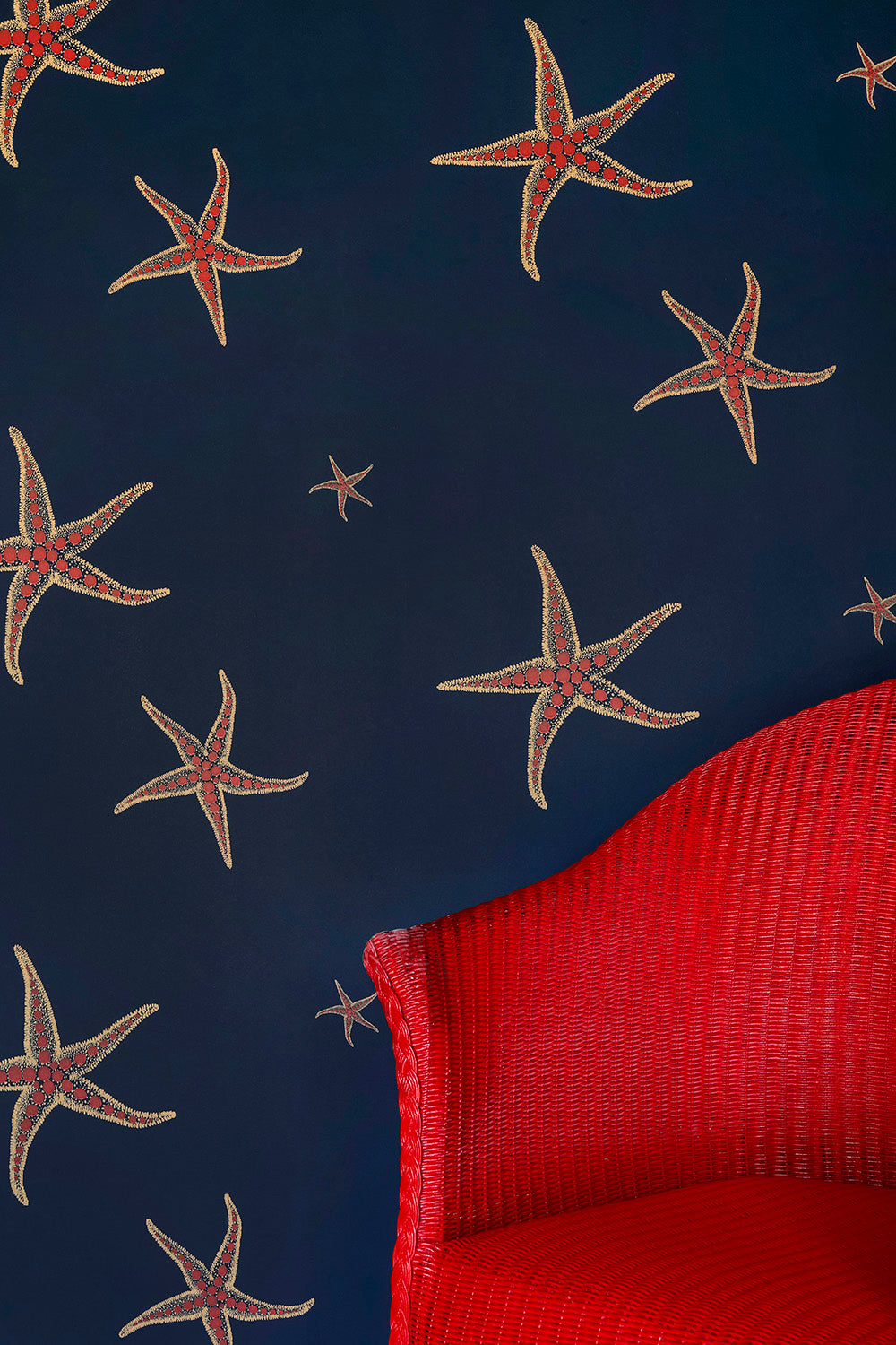Starfish Nursery Room Wallpaper 2 - Blue