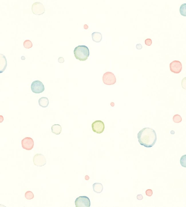 Bubbles Nursery Wallpaper - White