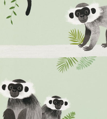 Monkey Bars Nursery Wallpaper - Green