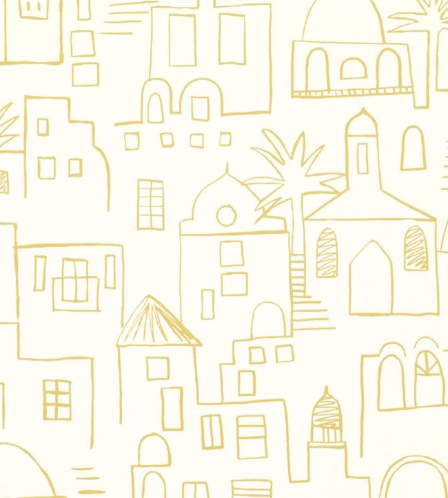 Teeny Santorini Nursery Wallpaper - Yellow