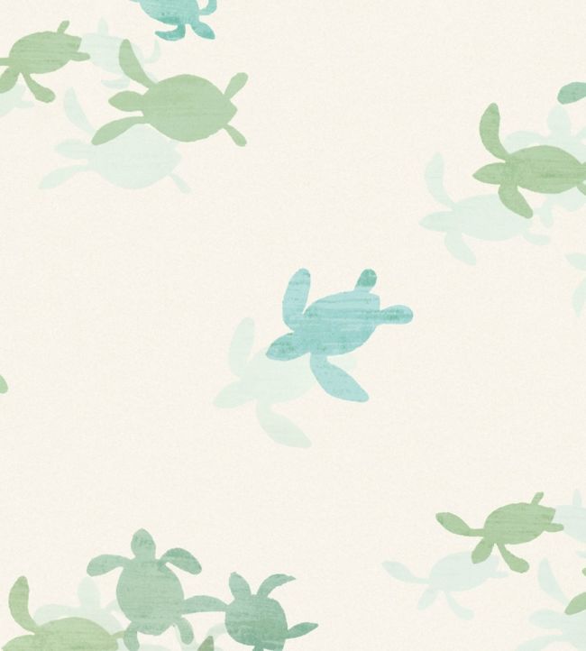 Tiny Turtles Nursery Wallpaper - Pink