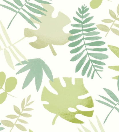Jungle Jumble Nursery Wallpaper - Green