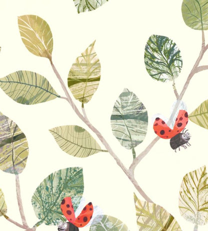 Ladybugs Nursery Wallpaper - Multicolor