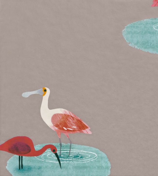 Amazon River Nursery Wallpaper - Pink