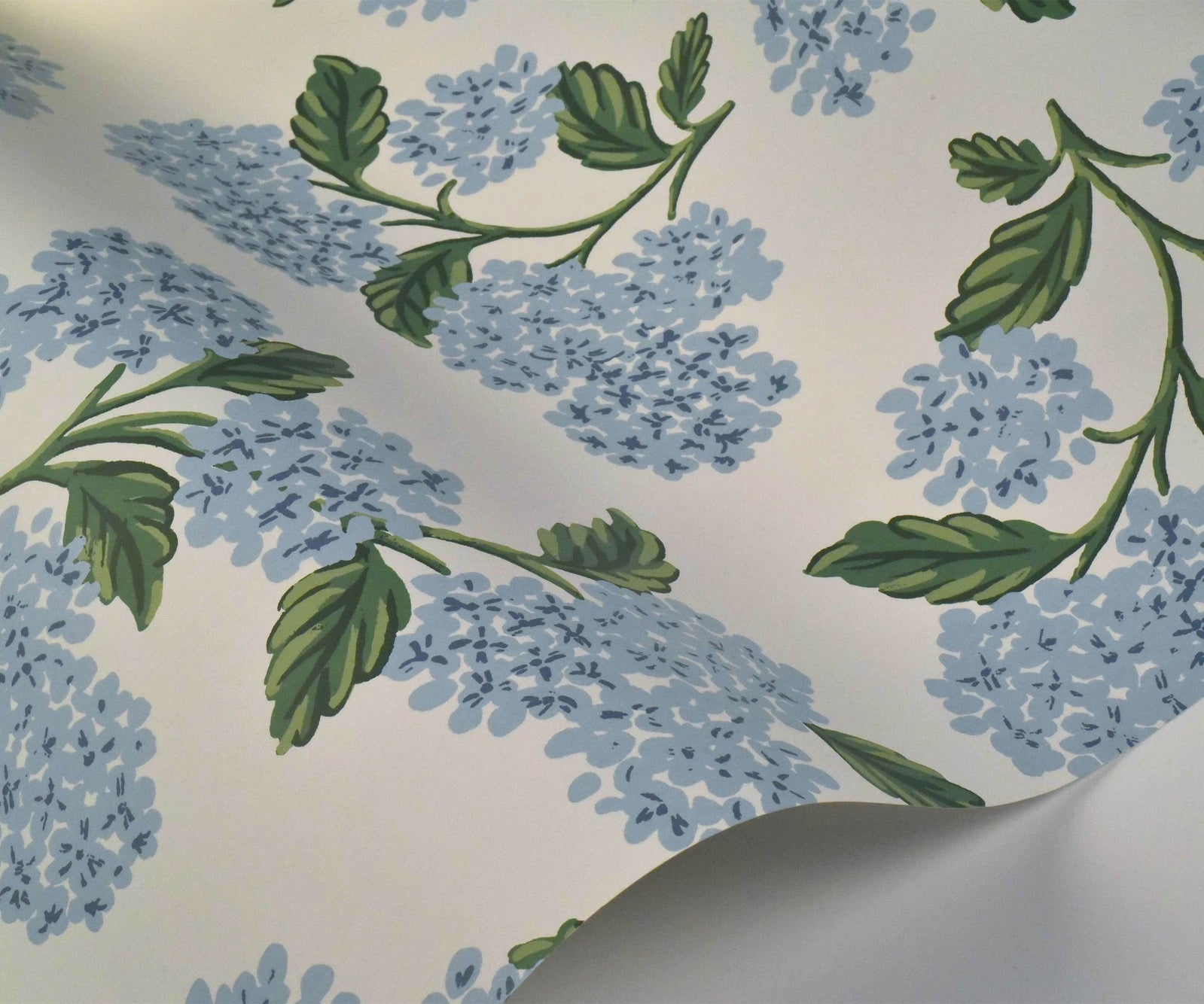 Hydrangea Wallpaper - Blue - Rifle