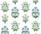 Mughal Rose Wallpaper - Blue - Rifle