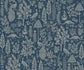 Menagerie Toile Wallpaper - Blue - Rifle