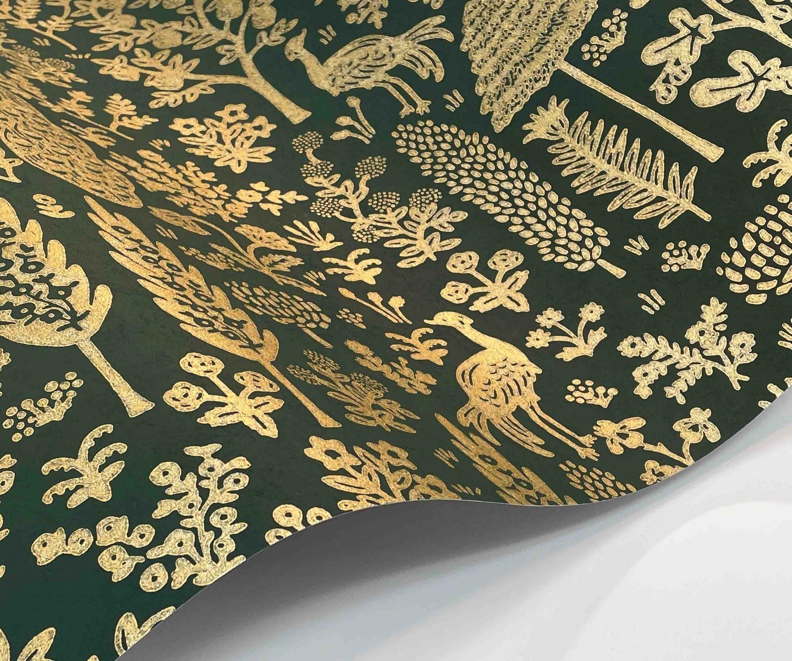 Menagerie Toile Wallpaper - Gold - Rifle
