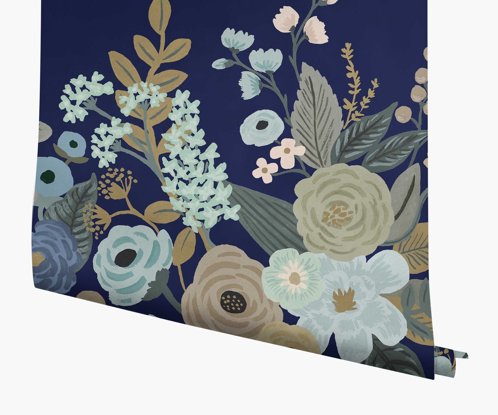 Garden Party Wallpaper Mural - Blue - Rifle