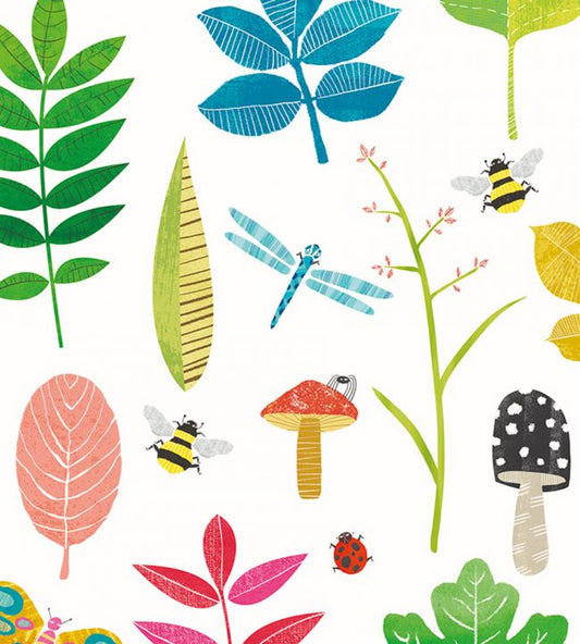Forest Floor Nursery Wallpaper - Multicolor
