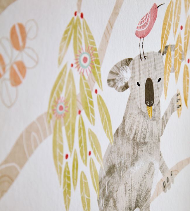 Kooka Koala Nursery Room Wallpaper 3 - Gray