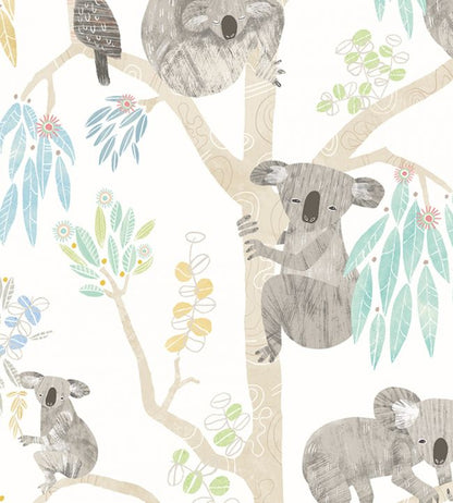 Kooka Koala Nursery Wallpaper - Gray