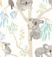 Kooka Koala Nursery Wallpaper - Gray