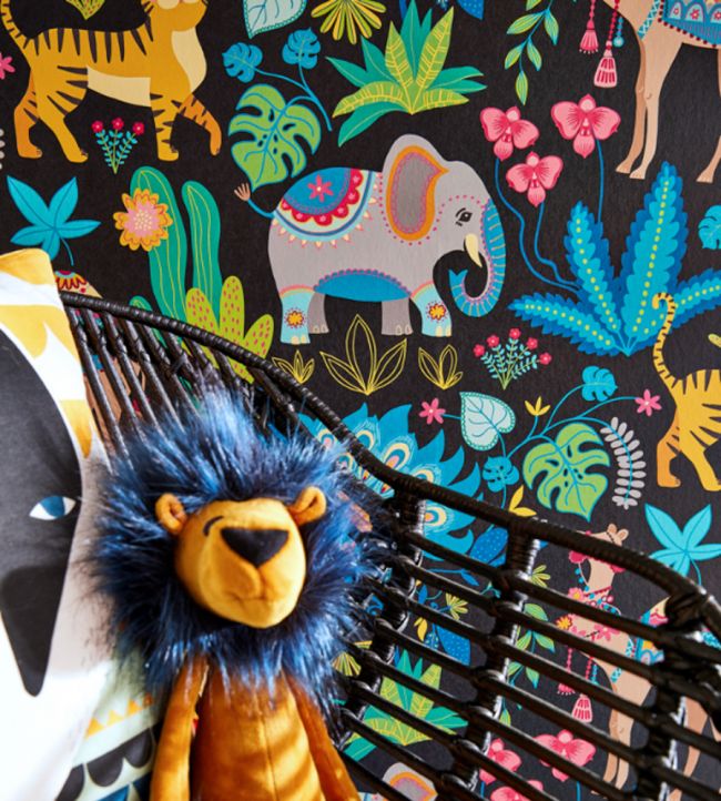 Samba Safari Nursery Room Wallpaper 2 - Multicolor