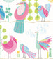 Feather Fandango Nursery Wallpaper - Blue