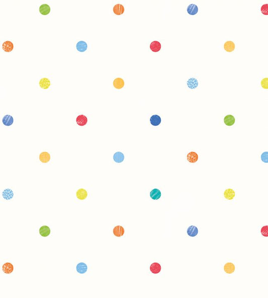 Doodle Spot Nursery Wallpaper - Multicolor