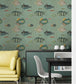 Poissons Nursery Room Wallpaper - Green